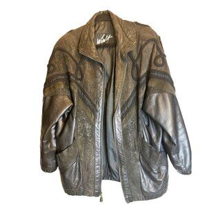 Vintage 80/90s Winlit Women’s Genuine Leather Jacket Size Medium / Sku Winlit0